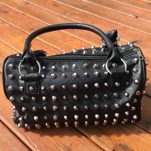 Studded Faux Leather Purse - EUC